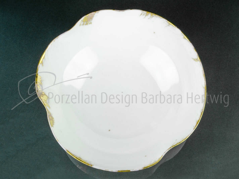 Preview: große Porzellanschale mit Goldrand