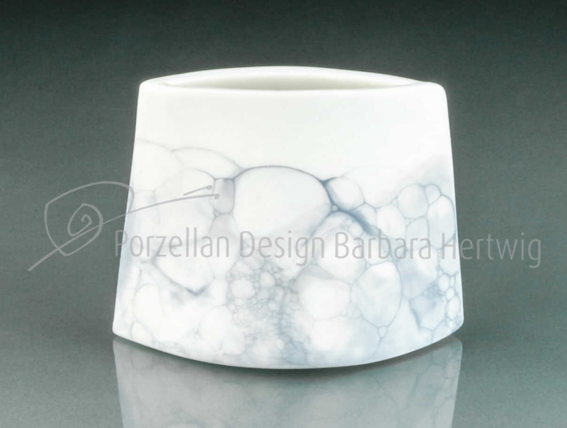 Vasenobjekt Bubbles blaugrau